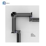 Custom Double Tempered Glass Window , Broken Bridge Aluminum Alloy Sliding Door
