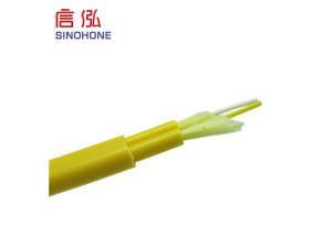 Quality Tight Multimode Duplex Fiber Optic Cable , Flat Fiber Optic Cable Aramid Yarn wholesale