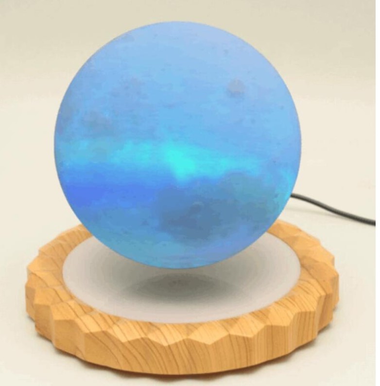 PA-0701G Magnetic floating levitation colorful change moon lamp 5inch night light for promotion gift