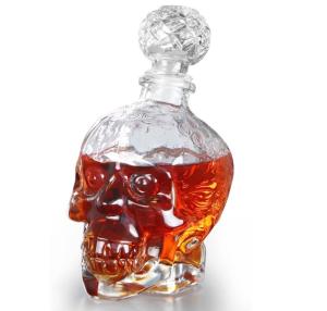 Quality Whisky Vodka Party Decoration Clear Glass Bottle Decanter with Customized Bottle Color wholesale