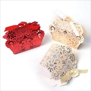 Quality Card Paper Food Packaging Recycled Materials Luxurious Gold Red Color wholesale