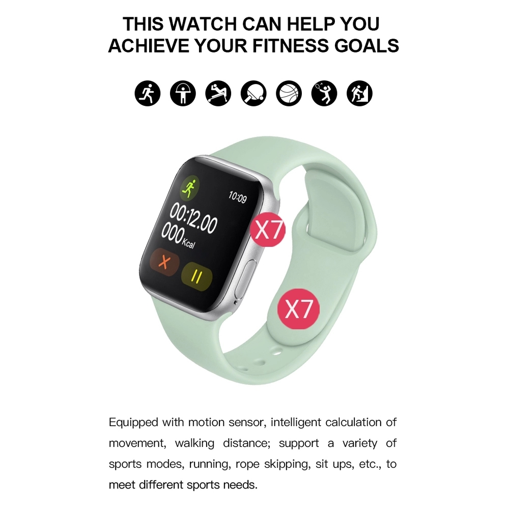 Square 1.54inch Full Touch Smartwatch For Making Receiving Calls