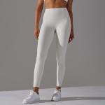 Double-sided sanded nude feeling breathable yoga pants nine minutes high waist