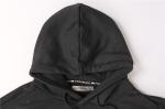 Black Towel Embroidered Mens Hoodie 320gram 65% Polyester 35% Cotton