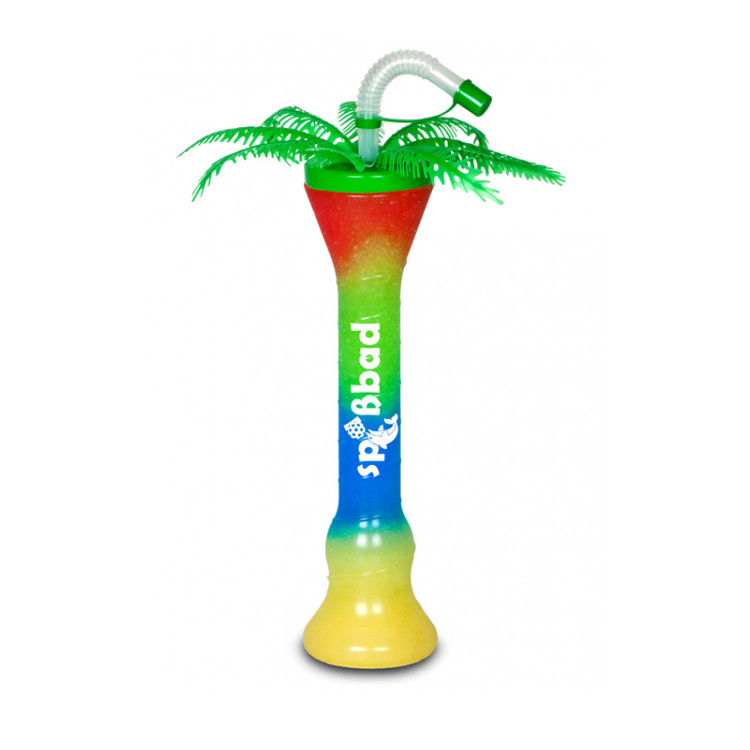 PET Party Yard Cups With Lids And Straws Luau Plastic Yard Glasses For Party Event