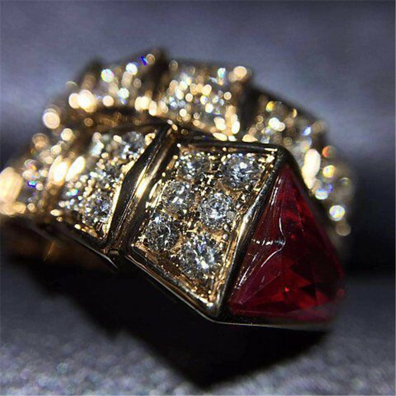 Luxury jewe factory serpenti series ring 18k white gold yellow gold rose gold diamond ring