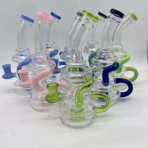 Quality Odm 9'' Hookah Water Pipe Recycler Premium Bong Glass Bubbler wholesale