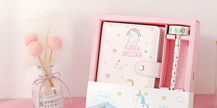 Customized Logo Imitation Leather Notepad Hand Ledger Notebook And Pen Stationery Set