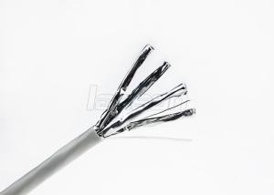 Quality Double Shield Cat 7 Lan Cable 0.57mm Bare Copper 4 Twisted Pair PVC Jacket wholesale
