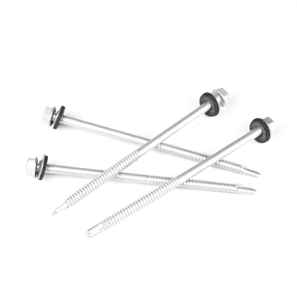 Ruspert Coated Stainless Steel Self Drilling Screws 6.3x130mm for Tapping and Drilling