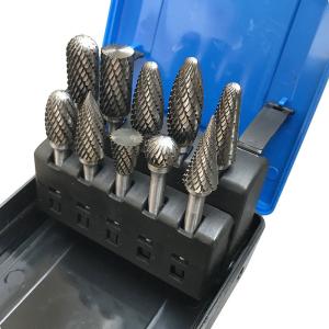 Quality 10PCS High Speed Grinder Flexible Rotating Double Cut Tungsten Carbide Rotary Burr Set wholesale