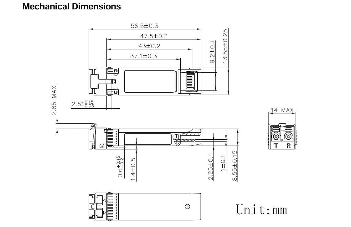 25G SFP28 SR Dual LC Transceivers Module Power Source DC 3.3V Compatibility SFP28 MSA for Fiber Optic Equipment