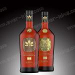 750ml Custom Luxury Round Empty Glass Bottle With Screw Caps