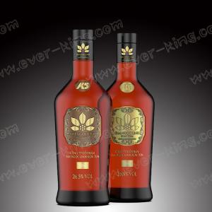 Quality 750ml Custom Luxury Round Empty Glass Bottle With Screw Caps wholesale