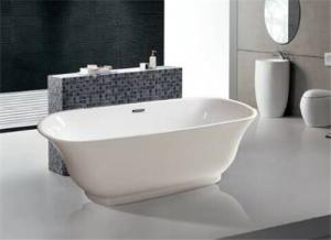 Quality Solid Surface Small Freestanding Soaking Tub Gross Weight 46.5kg Customized Color wholesale