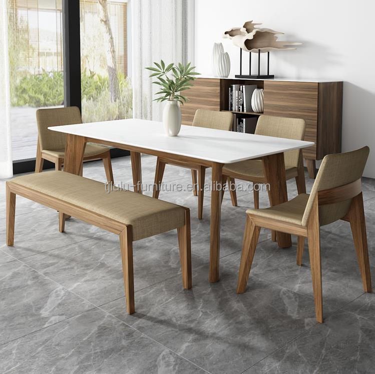 Nordic Fabric Leather Wood Dining Chairs The Perfect Choice for Modern Dining Room Furniture
