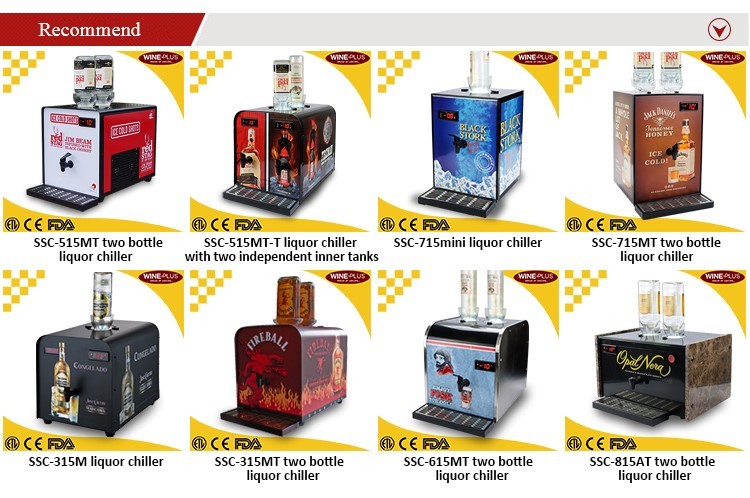 Compressor Cooled Alcohol Chiller Machine Single Bottle Wine Refrigerator