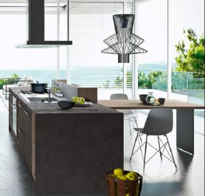 Quality European Modern Style Kitchen Cabinets Rustproof PVC Membrane Surface Treatment wholesale