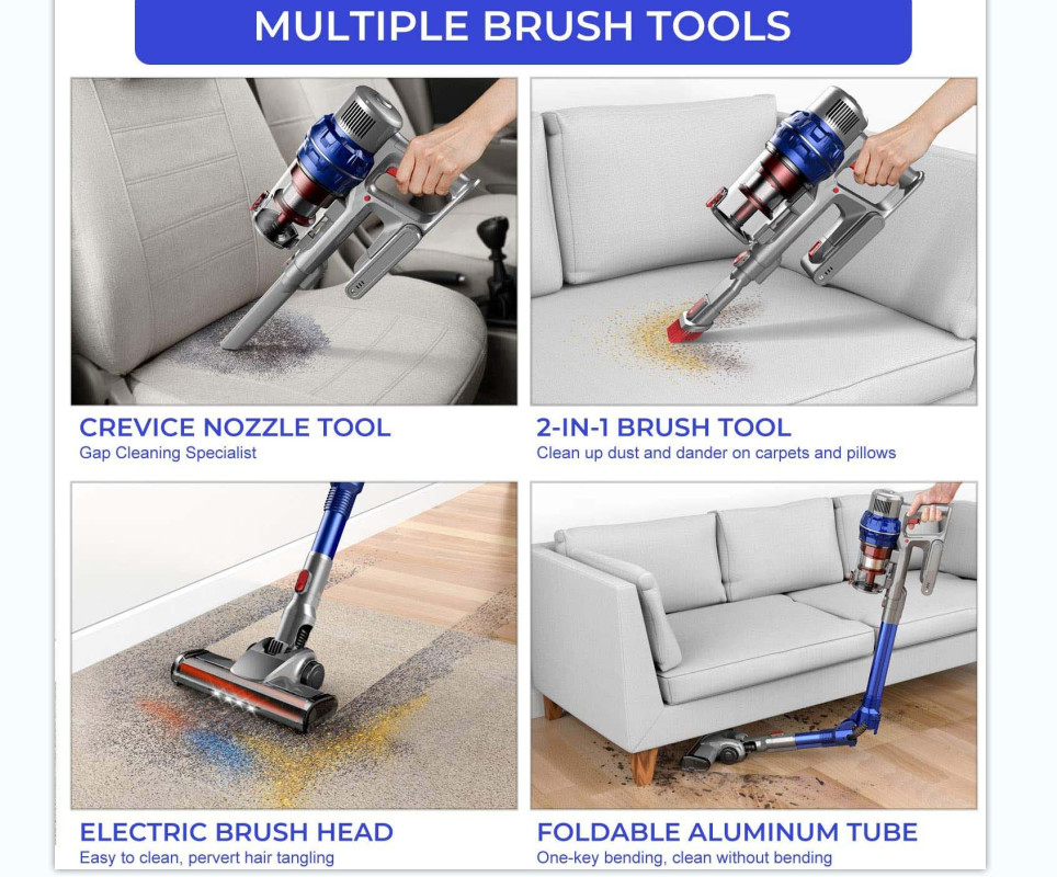 5 In 1 Handheld Cordless Vacuum Cleaner 380w Wet Dry Hard Floor Cleaner