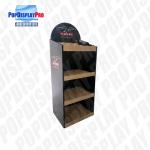 Disassembled Packing Wood 3 Shelving Corrugated Floor Displays