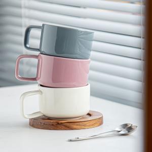 Quality Minimalism Nordic Coffee Cup And Saucer Set Of 12 Pieces Ceramic 250ml Porcelain Mug wholesale