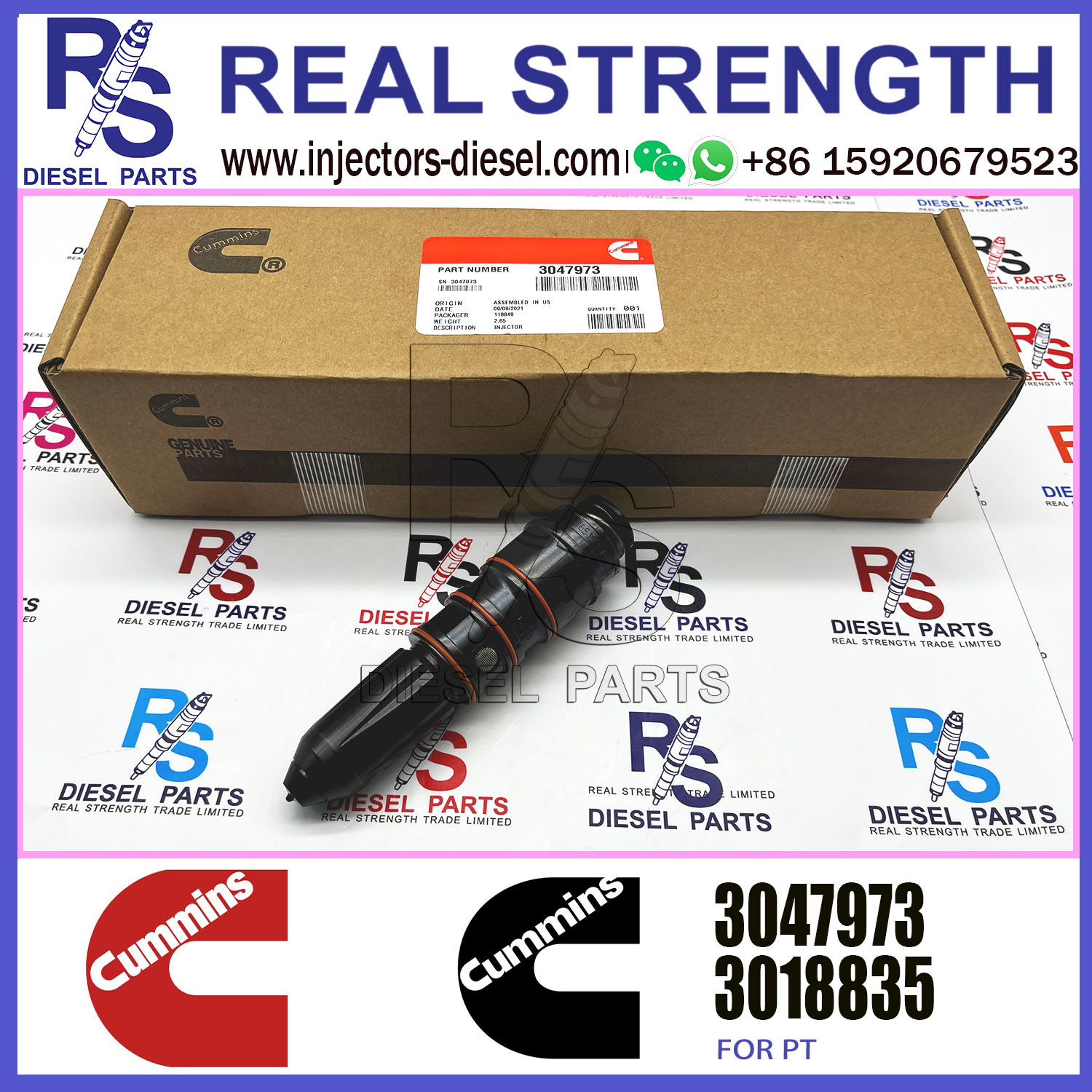 Fuel Injector 3047973 3030445 Diesel Engine Parts For NH / NT855 NT495 NT743 NTA855