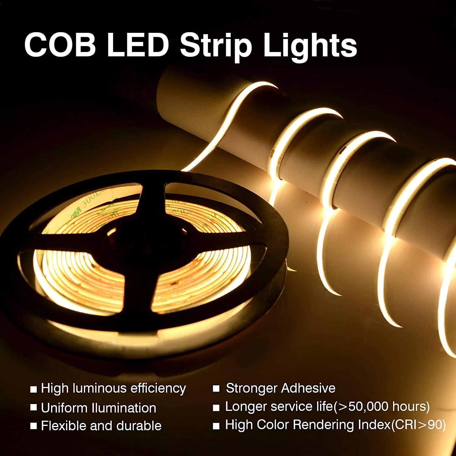 8mm Led Cob Strip 24v Light Strip Usb Tv Backlight Flex 12v Ultra Thin Small Cob Led Strip Light