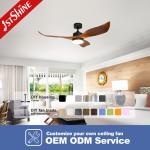 5 Speed Remote Control Plastic Decorative Ceiling Fan With 18W LED Light