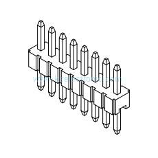 Quality Single row 1.27mm straight DIP male header pin connector wholesale