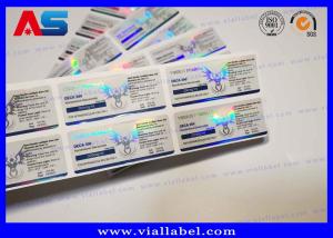 Quality Customized Anabolic Peptide Bottle Labels , Glass Vial 3D Hologram Stickers 10ml wholesale