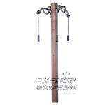 outdoor gym equipment equipment park wood outdoor arm stretcher