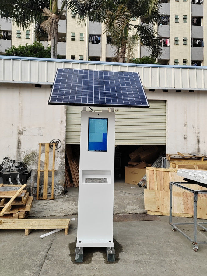 22inch Floor Stand Outdoor Photovoltaic Digital Signage Display Totem Solar-Powered Parking Payment Kiosk