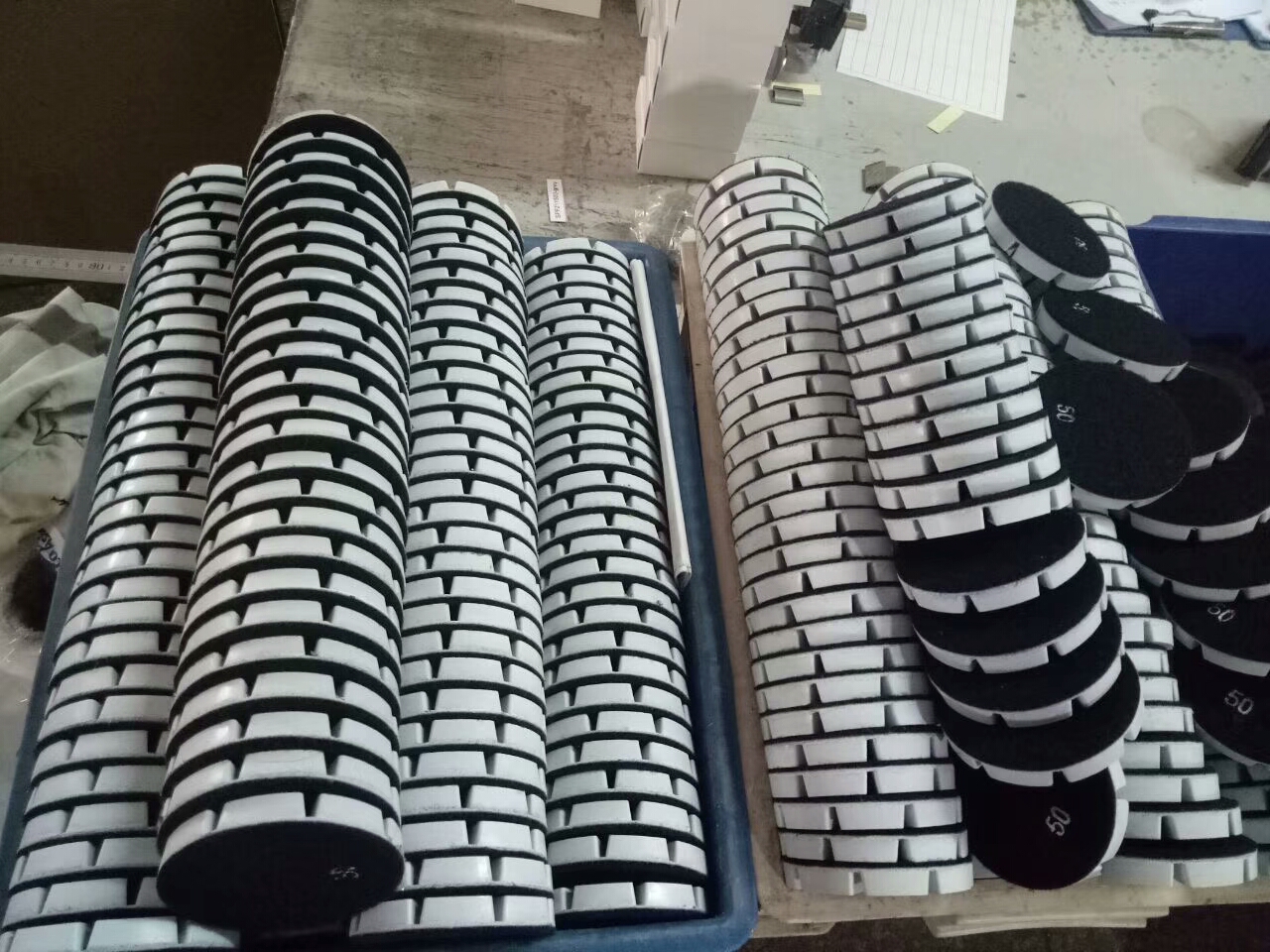 Concrete transitional grinding pads (3pcs)#100 with ceramic bonding for concrete fine polishing
