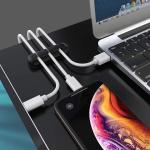 LFGB Practical Silicone Cable Clip, Desk Cable Manager Silicone USB Cable
