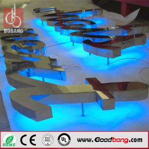 Quality Metal backlit custom thin vacuum hotsale light high quality strong stainless alphabet lett wholesale
