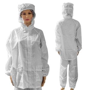 China 5mm Stripe Hooded ESD Antistatic Split Suit Safety Working on sale