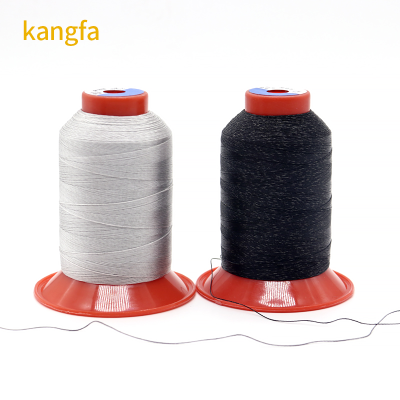 Kangfa 150D/3 Antistatic Silver Conductive Thread for Sewing Shoes and 100% Polyester