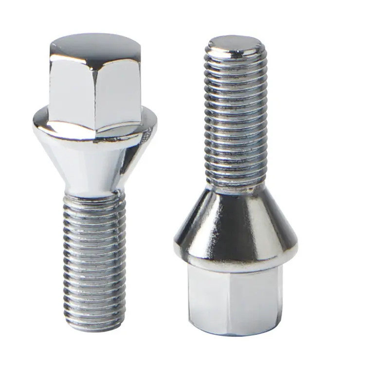 1/2x20 Wheel Bolt Lug Solid Chrome Stud Conical Seat 60 Degrees 610456 For BMW, BPW