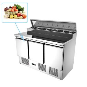 Quality R134A 3 Doors Pizza Prep Table Stainless Steel Salad Chiller wholesale