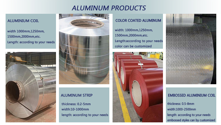 Embossed 1050 3003 5052 6061 Grades 0.3mm to 3.0mm Thicknesses Aluminum Coils with Customized Color