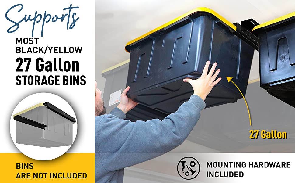 Carbon Steel Overhead Garage Storage Rack Ceiling Storage Racks Storage Bin Organization System