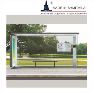 Quality Galvanized Tempered Glass 2340mm A3 Bus Stop Shelter wholesale