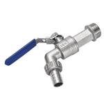 Floating Ball Valve Stainless Steel Thread Faucet Tap Fitting Straight Through