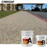 Slip Resistant Epoxy Resin Floor Coating Gray Color Flakes Concrete Paint