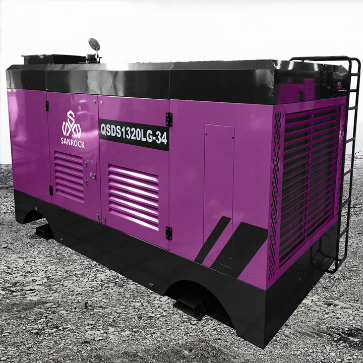 Diesel Screw Air Compressor Machine 34Bar High Pressure Screw Air Compressor For Sale