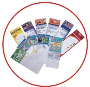Quality Recyclable Self Adhesive Transparent Plastic Sticker Bag With Header wholesale