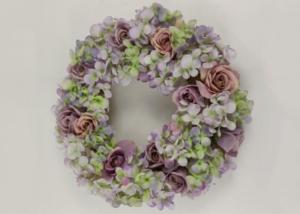 Quality 46cm Artificial French Hydrangea Rose Flower Wreath wholesale