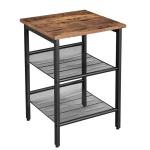 Nightstands with Metal Shelves, Industrial Nightstand for Sale, Bedside Table,
