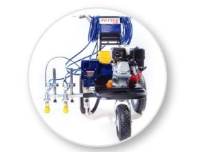 Quality Spray Line Marking Machine For 2-Guns Professional Stripers , Road Painting Equipment wholesale