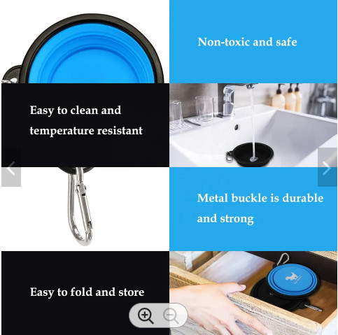 Dog Slow Feeder Dog Bowl Water Travel Portable Dog Bowl 350ml 1000ml